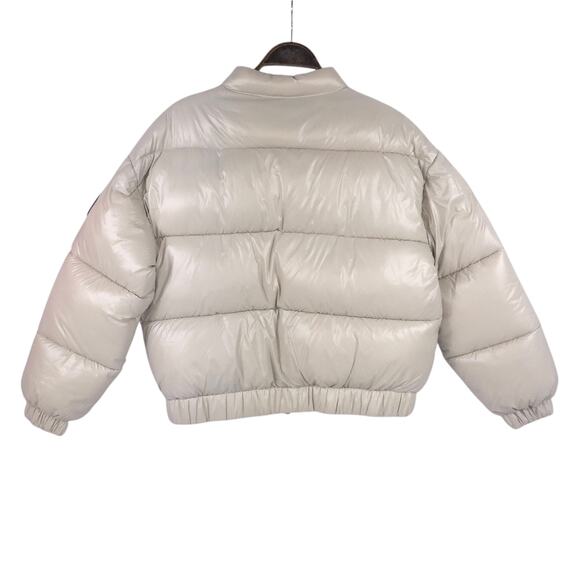 SAVE THE DUCK Shira Puffer Jacket Bomber Coat Off White Warm Plumtech Down - Picture 5 of 14